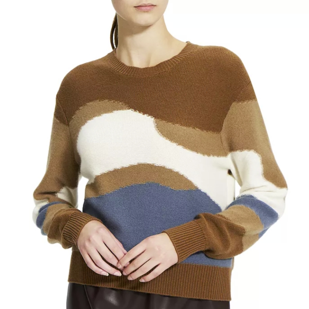 Theory Intarsia Cashmere Sweater - Gorgeous Size P